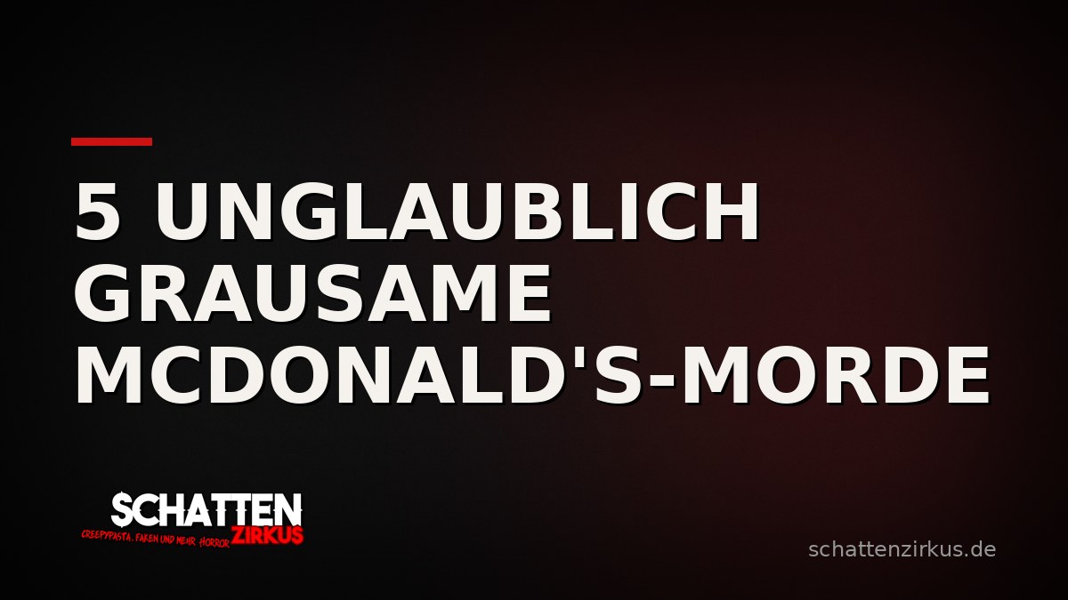 5 unglaublich grausame Mcdonald's-Morde